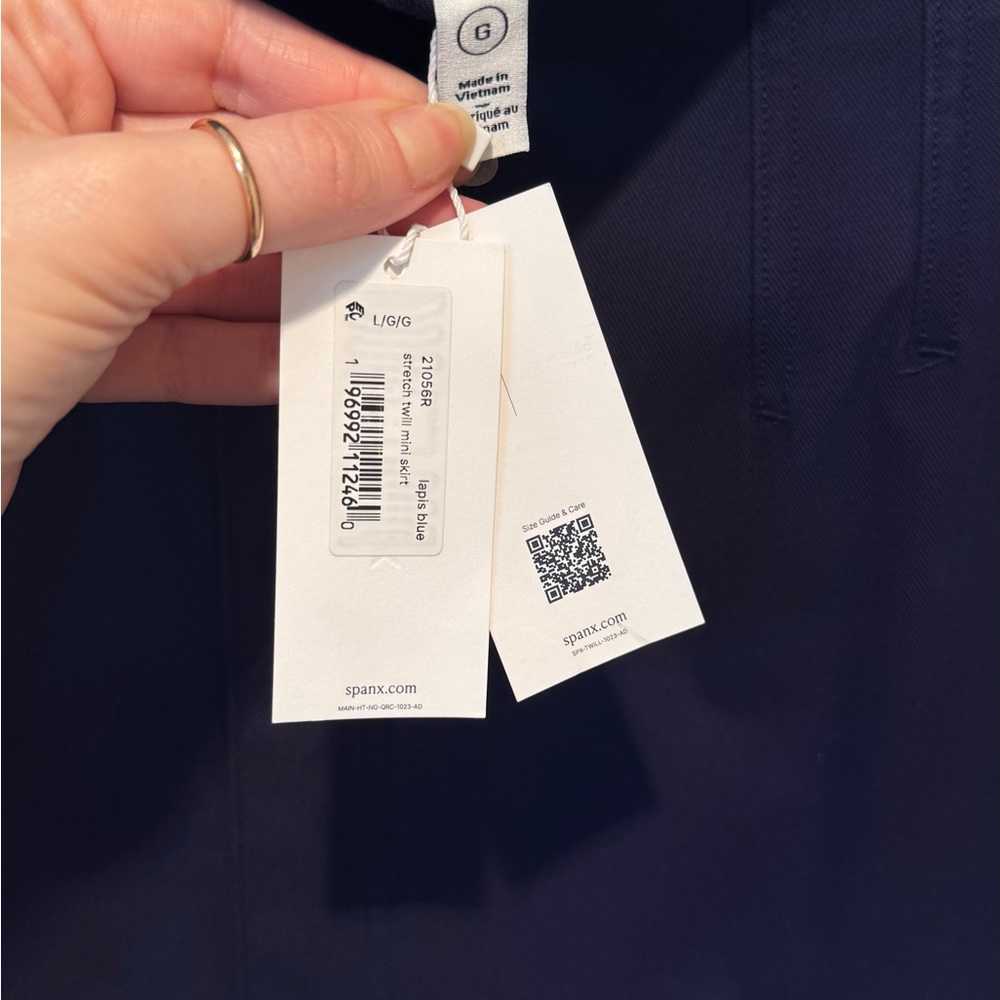 SPANX Stretch Mini Skirt - Lapis Blue Size Large - Picture 12 of 15